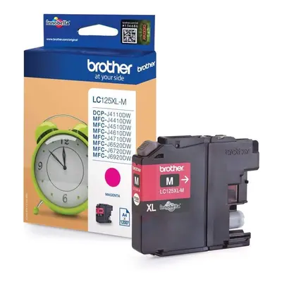 Brother LC-125XLM Inkjet Cartridge, Magenta, Single Pack, High Yield, Includes x Inkjet Cartridg