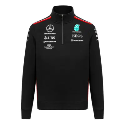 (XXL) Mercedes Team Half Zip Sweat (Black)