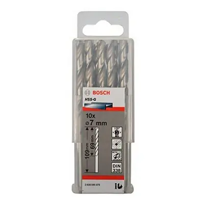 Bosch Din338 HSS-G Metal Drill Bit, 7.0mm x 69mm x 109mm, Silver