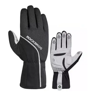 (Black, 2XL) Cycling Glove Touch Screen Windproof Waterproof Full Long Finger Xiaomi Bike Bicycl