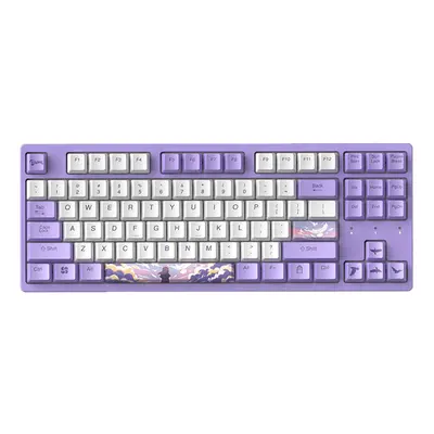 (Blue Switch) Mechanical Keyboard Dream Theme Wired White Backlight Keys Cherry MX Switch Purple