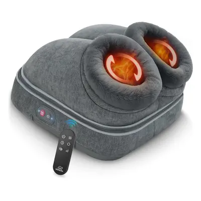 (12.60â Ã 5.12â Ã 12.20", Grey) Thermal Foot Massager, Deep Shiatsu Foot Warmer with Remot