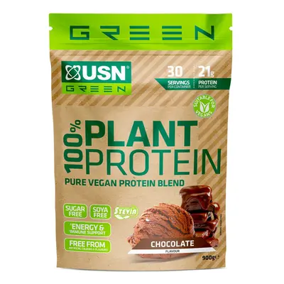 100% Plant Protein Chocolate, Vegan Protein Powder (900g) A Sugar Free, Plant Based Protein Blen