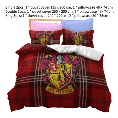 (Double) Potter Harry Bedding Single Double King Duvet Cover Digital Printed Polyester