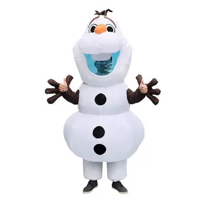 White Snowman Inflatable Costume Suit Cosplay Adult Costume Christmas Party Dress