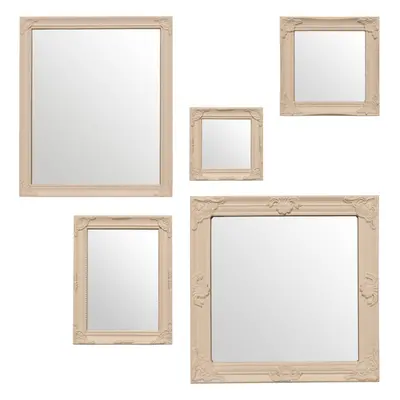 Premier Housewares Baroque Mirrors Cream Finish Frame - Set of