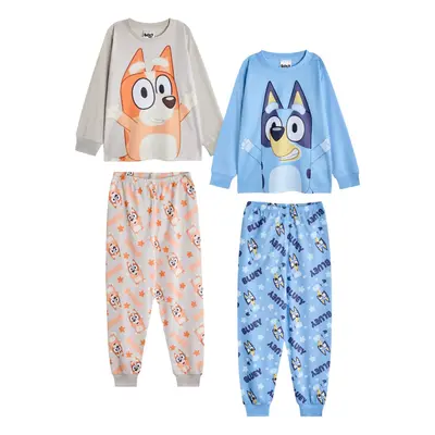 (2-3 Years, Multicoloured) Bluey Childrens/Kids Characters Long Pyjama Set (Pack of 2)