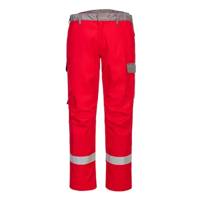 (44R 44, Red) Portwest Mens Bizflame Ultra Two Tone Work Trousers