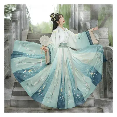 (as the picture, L) Autumn And Winter Chinese Original Jin Dynasty Style Hanfu Women&apos;s Chin