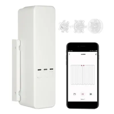 (white, UK Plug) Wifi Diy Smart Motorized Chain Roller Blinds Shade Shutter Drive Motor App Cont