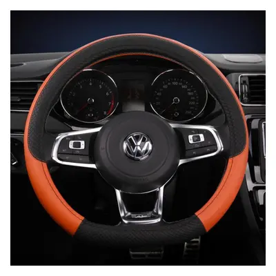 (5) D Shape Car Steering Wheel Cover For Vw Jetta 2017- Golf Scirocco Bettle 2012- Tiguan Auto