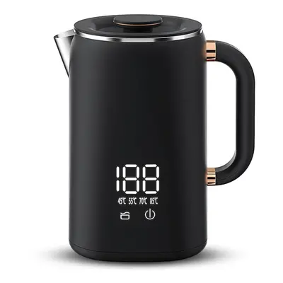 (black, UK plug) 57.5oz Electric Water Boiler Kettle For Tea Boiling Water Levels Temperature Co