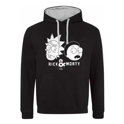 (L, Black/White/Grey) Rick And Morty Unisex Adult Hoodie