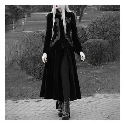 (black, M) Fashion Womens Long Sleeve Mediaeval Cape Coat Gothic Steampunk Victorian Trench Coat