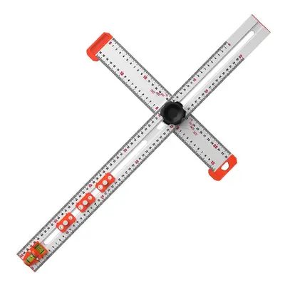 T-square Punching Positioning Ruler Easy Storage Foldable Ruler for Woodworking