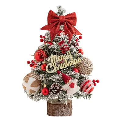 (Red Storm) Fashion Christmas Tree Crafts Stylish Delicate Indoors Desktop Ornaments For Home