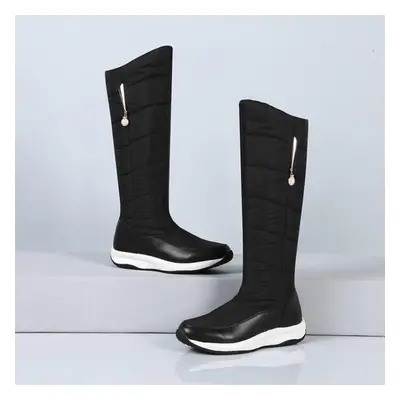 (black, 36) Q/women&apos;s Flat Bottomed Snow Boots Are A Must-have In Winter For Comfort And Wa