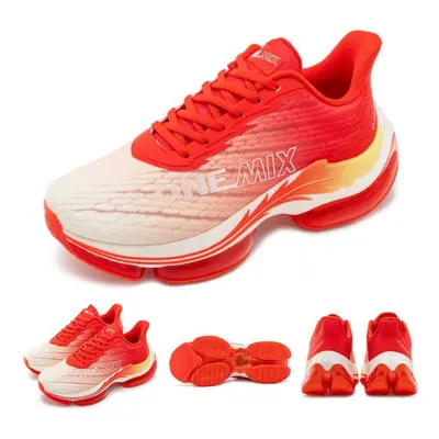 (Chinese Red, 36) ONEMIX Fashion Running Shoes for Men Air Cushion Athletic Couple Trainers Spor