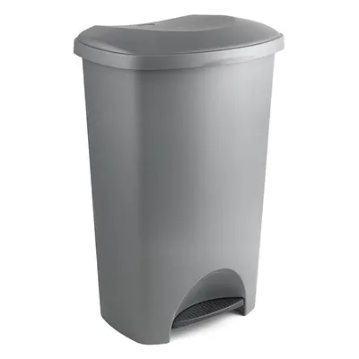 Addis Everyday Family Pedal Bin, Litre, Metallic Grey