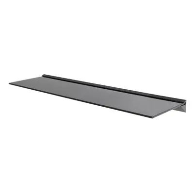 King Single Black Tempered Safety Glass Floating Shelf x 1, 100cm Width, Max. 20kg per shelf. Ho