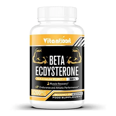 Beta Ecdysterone Supplement 1200mg | Increases Lean Muscle Mass, Exercise Performance, Strength 