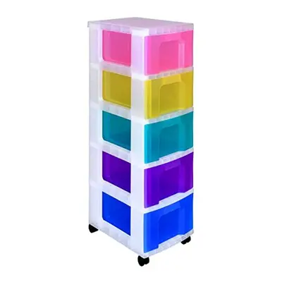 Really Useful Plastic Storage Unit X Litre Drawer - Color: Clear/Rainbow