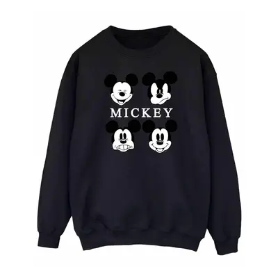 (M, Black) Disney Womens/Ladies Mickey Mouse Head Sweatshirt