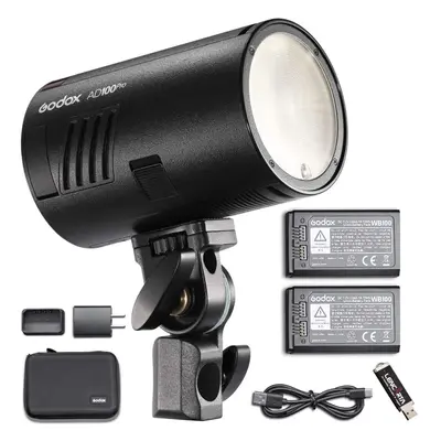 Godox AD100 Pro Portable Flash Head With Spare Battery, 100Ws TTL HSS