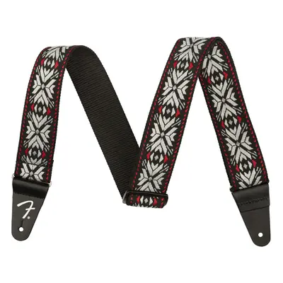 Pasadena Woven Guitar Strap - RED SNOWFLAKE