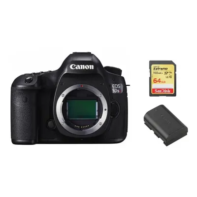 CANON EOS 5DSR Body + 64GB SD card + LP-E6N Battery