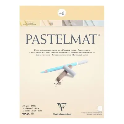 Clairefontaine PastelMat Pastel Card Pad No1, g, x cm, Sheets - Assorted Colours