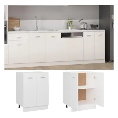 vidaXL Kitchen Cabinet White Chipboard Cupboard Sideboard Storage Side Cabinet