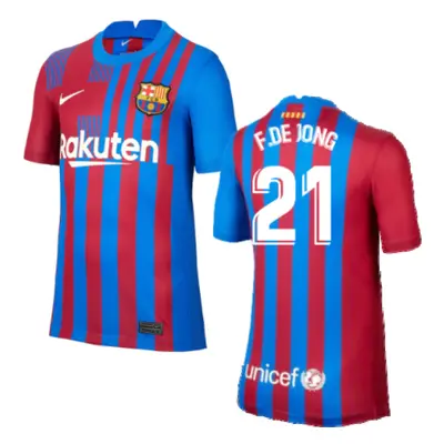 (XL) Barcelona Home Shirt (F.DE JONG 21)