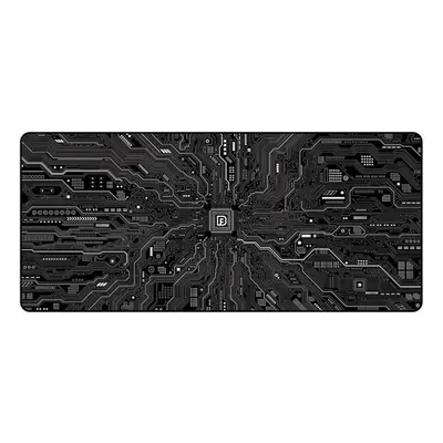 (Black) Circuit Diagram Extra Large Mouse Pad 900*400*4MM Thickened Locked Edge Keyboard Pad Non