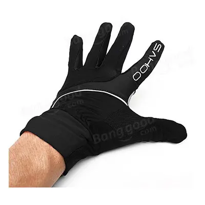 (Black, L) Cycling Bicycle Shock Absorbing Tough Screen Gloves