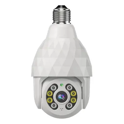 (White) HD 1080P E27 Wifi IP Camera Surveillance LED Lights Diamond Bulb Ball Camera Smart Dual-