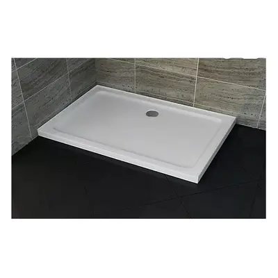 (1600x800mm) Slimline Shower Tray Stone Square Rectangle for Shower Enclosures - FREE WASTE