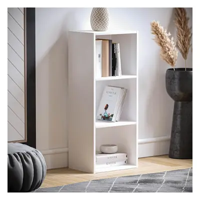 (3 Tires) Cube Bookcase Open Shelf Freestanding Cabinet Unit for Home Office Living Room Bedroom