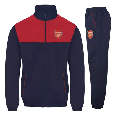 (Navy Red, Large) Arsenal FC Mens Tracksuit Jacket & Pants Set OFFICIAL Football Gift