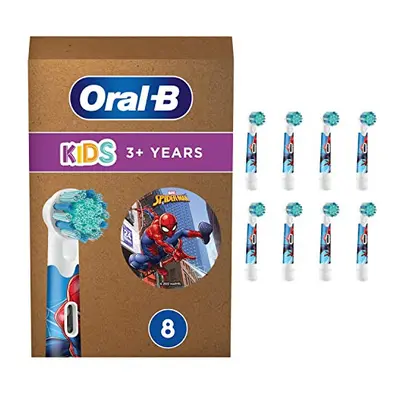 Kids Electric Toothbrush Head Featuring Disney Spiderman, Pack of 8, Suitable for Mailbox