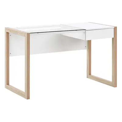 Home Office Desk with Storage White JENKS