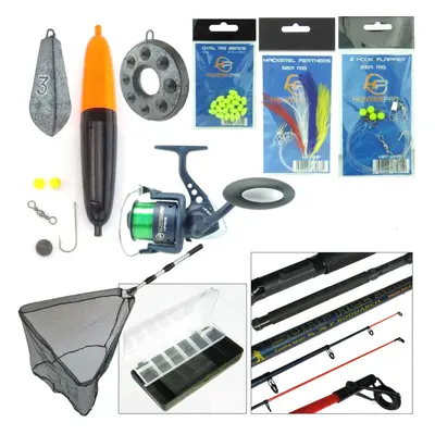 Sea Fishing Kit with Travel Rod & Reel. Includes Sea Fishing Rod, Reel, Net & Tackle. Everything