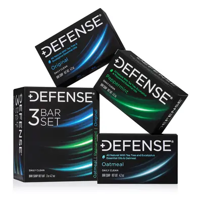 Defense Soap All Natural Tea Tree Bar Soap Bar Variety Pack - Origi