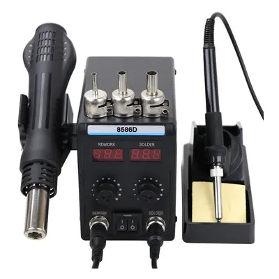 Dual Digital Display 8586d Welding Station Hot Air Gun Soldering Iron Welding Maintenance Tool P