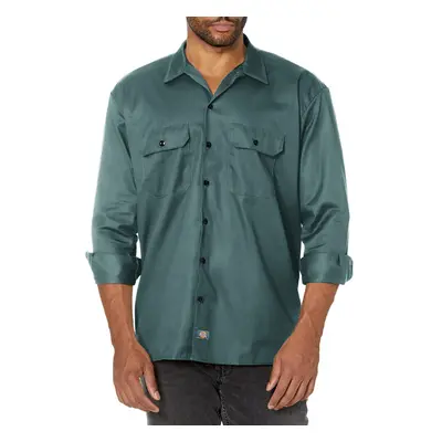 Dickies Mens Long Sleeve Work Shirt Lincoln green X-Large