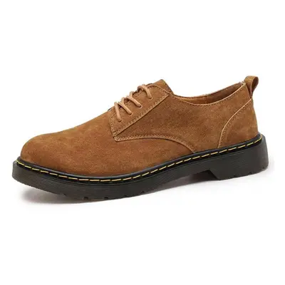 (brown, 48) Classic Suede Leather Oxford Shoes For Men Flats Comfortable Casual Shoes Moccasins 