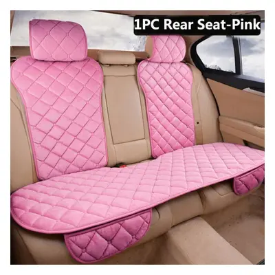 (pink, 1PC Rear Seat) Seametal Car Seat Covers Comfortable Warm Plush Auto Front Rear Chair Cush