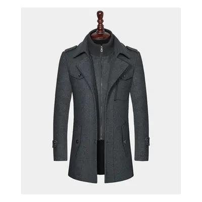 (grey, XL) Trench Coat For Men Woolen Coat For Men Jackets For Men Fashion Jacket&coat Mens Coat