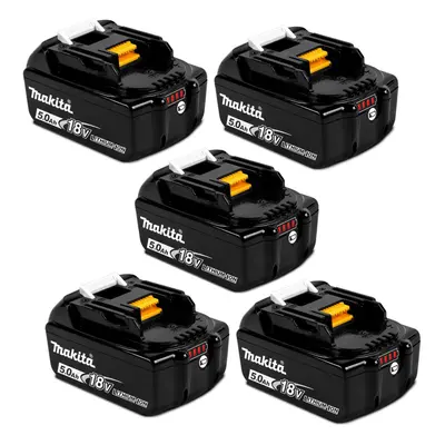 5 X Genuine Makita BL1850 18V 5.0Ah Li-Ion LXT Battery 5AH Star Battery BL1850B