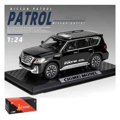 (black, 22*8.7*8.2cm) 1/24 Scale Nissan Patrol Diecast Alloy Car Model Off-road Vehicle Large Si